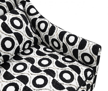 Viviani White/Black Accent Chair - Ornate Home