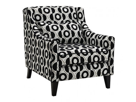 Viviani White/Black Accent Chair - Ornate Home