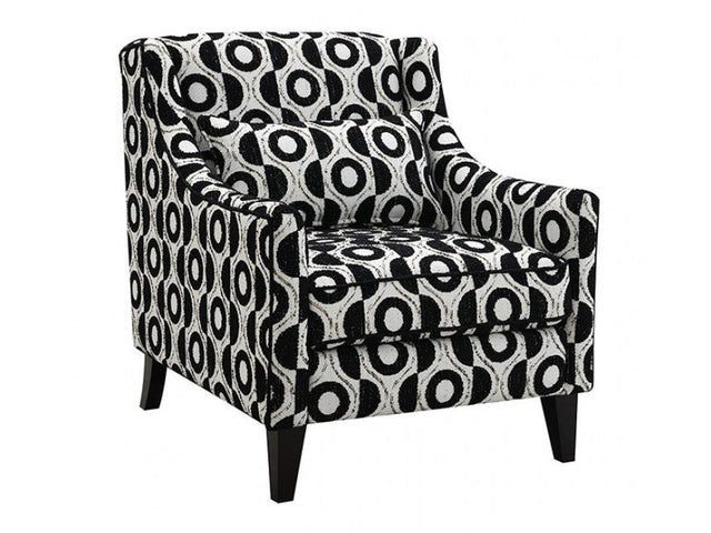 Viviani White/Black Accent Chair - Ornate Home