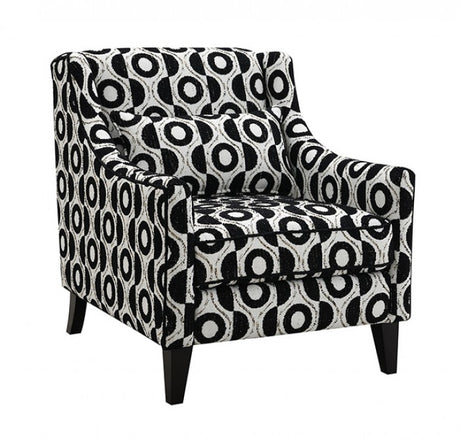 Viviani White/Black Accent Chair - Ornate Home