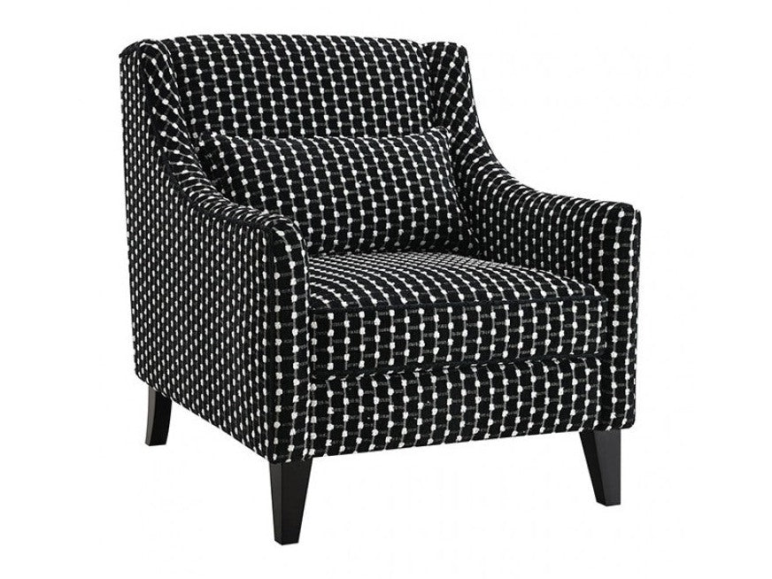Viviani White/Black Accent Chair - Ornate Home