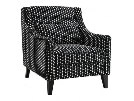 Viviani White/Black Accent Chair - Ornate Home