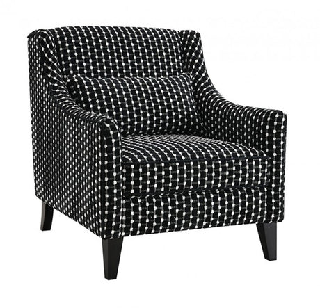 Viviani White/Black Accent Chair - Ornate Home