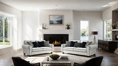 Viviani White Loveseat - Ornate Home