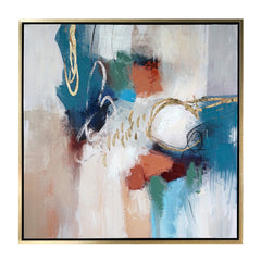 Vivid 1 Blue/Red Canvas - Ornate Home