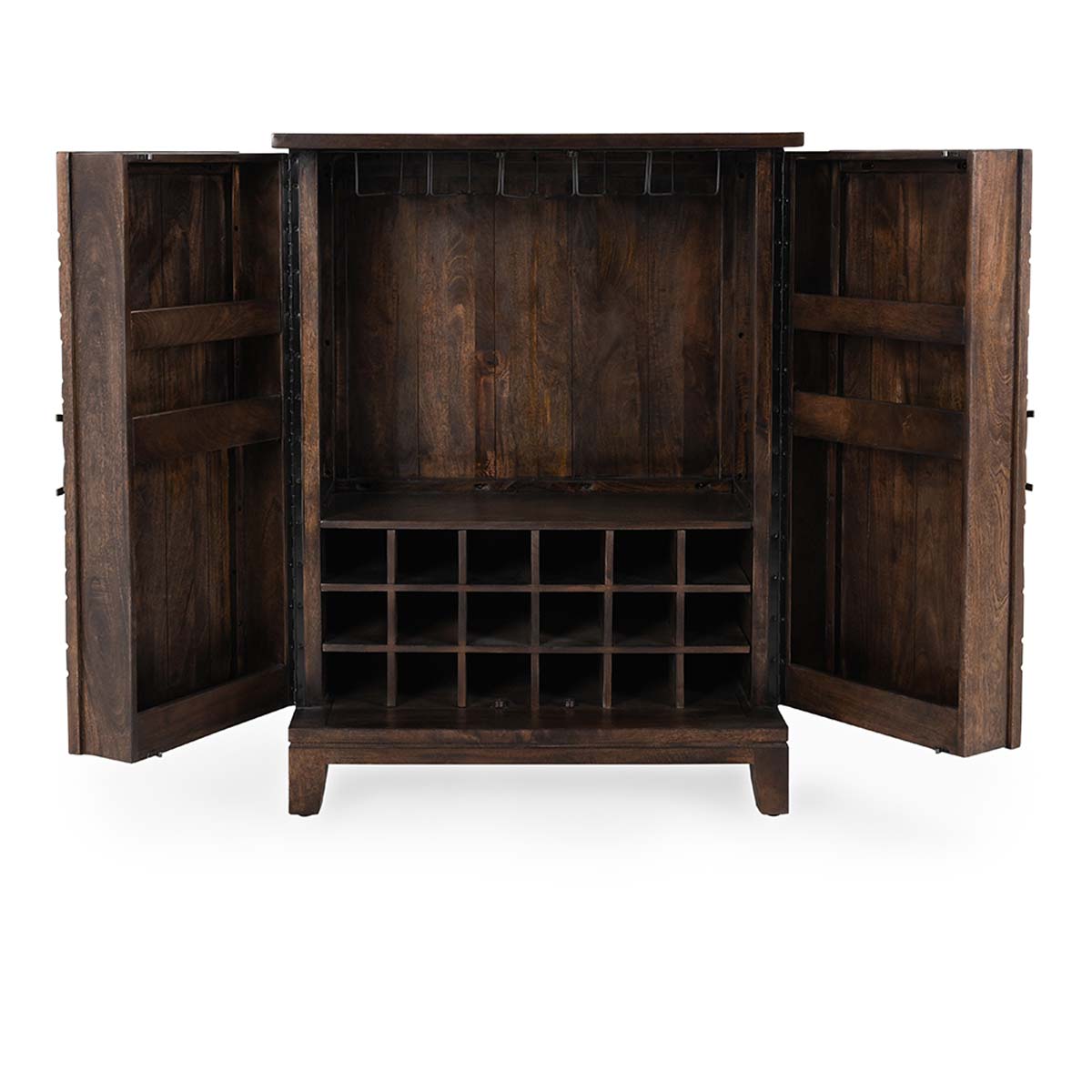 Vivienne Dark Brown Bar Cabinet - Ornate Home