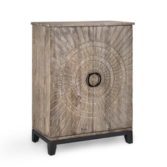 Vivienne Distressed Taupe Bar Cabinet - Ornate Home