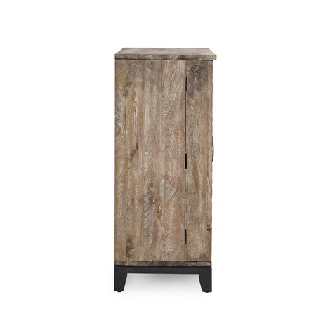 Vivienne Distressed Taupe Bar Cabinet - Ornate Home