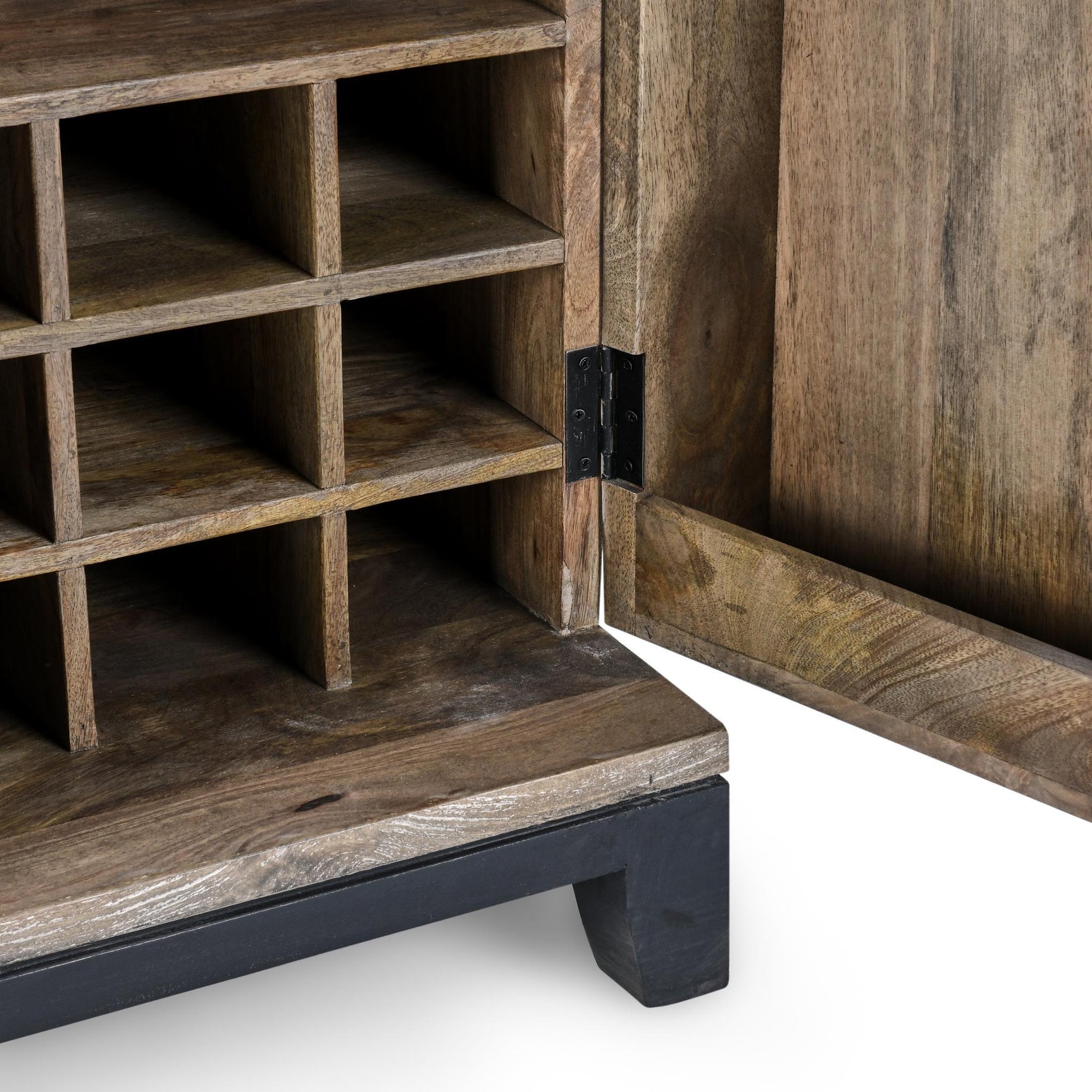 Vivienne Distressed Taupe Bar Cabinet - Ornate Home