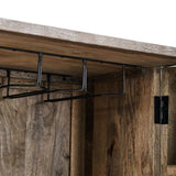 Vivienne Distressed Taupe Bar Cabinet - Ornate Home