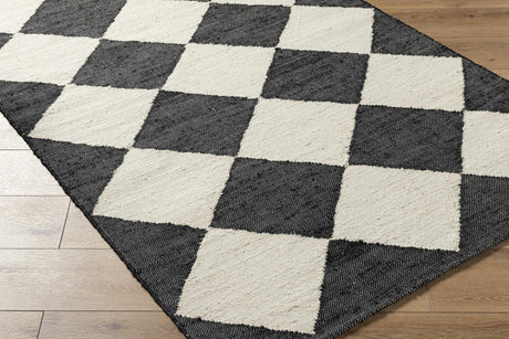 Vivir x Livabliss Antho Black Diamonds Jute Rug - Ornate Home