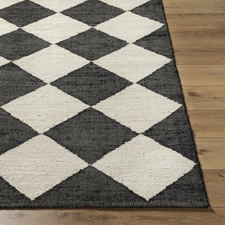 Vivir x Livabliss Antho Black Diamonds Jute Rug - Ornate Home