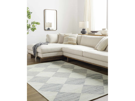 Vivir x Livabliss Antho Light Gray Diamond Rug - Ornate Home