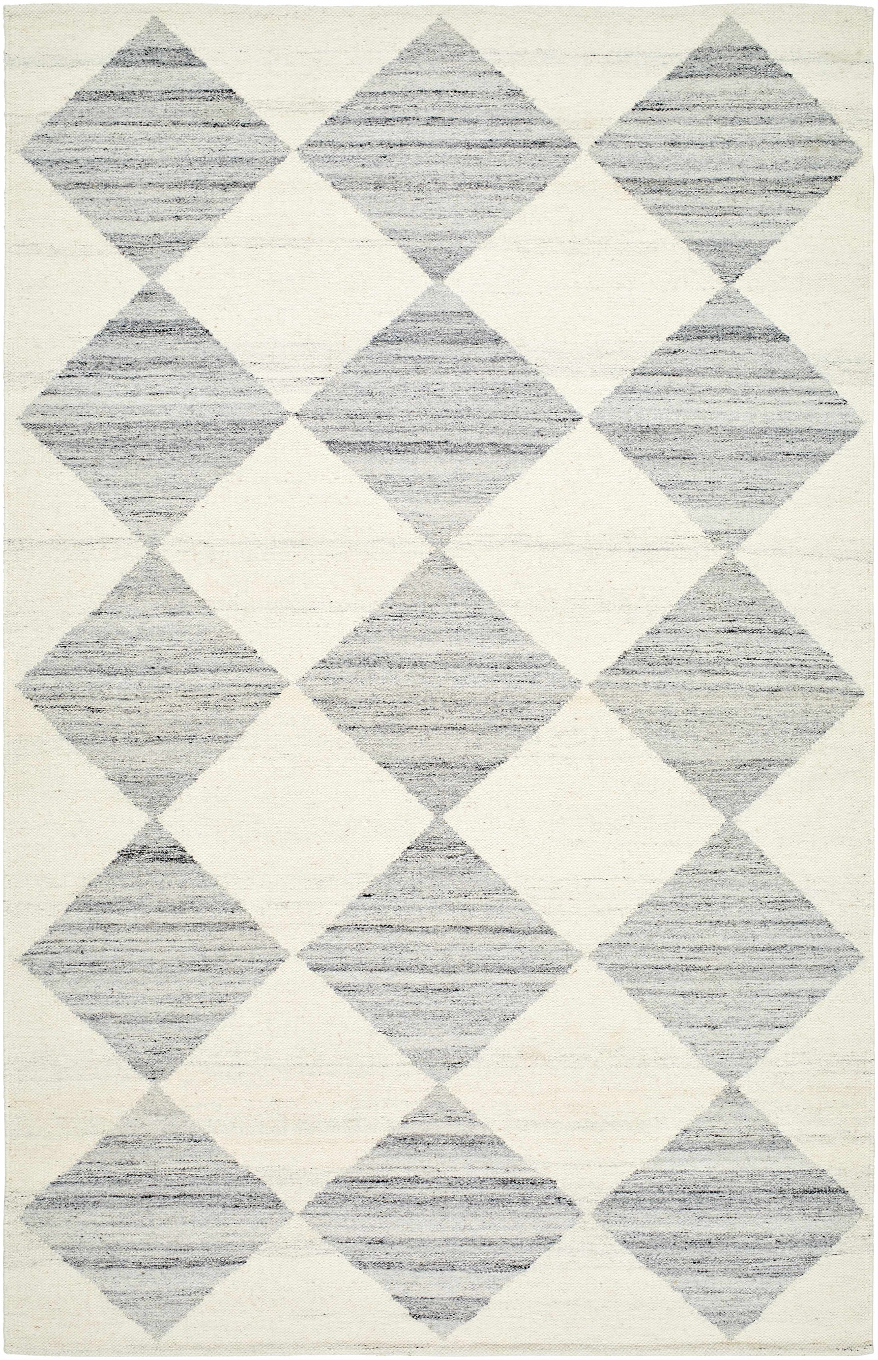 Vivir x Livabliss Antho Light Gray Diamond Rug - Ornate Home