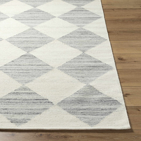 Vivir x Livabliss Antho Light Gray Diamond Rug - Ornate Home
