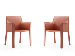 Vogue Arm Chair in Clay (set of 2) - Ornate Home