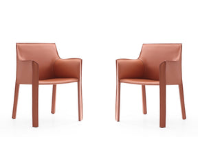 Vogue Arm Chair in Clay (set of 2) - Ornate Home