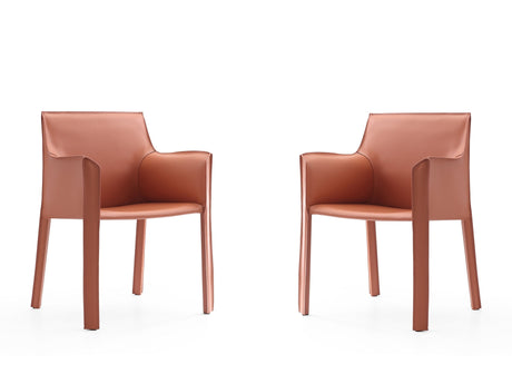 Vogue Arm Chair in Clay (set of 2) - Ornate Home