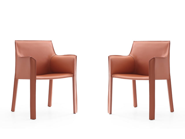 Vogue Arm Chair in Clay (set of 2) - Ornate Home