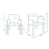 Vogue Arm Chair in Clay (set of 2) - Ornate Home