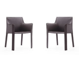 Vogue Arm Chair in Grey (set of 2) - Ornate Home