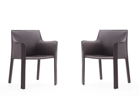 Vogue Arm Chair in Grey (set of 2) - Ornate Home