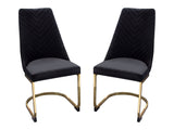 Vogue Black Dining Chairs (Set of 2) - Ornate Home