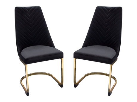 Vogue Black Dining Chairs (Set of 2) - Ornate Home