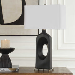 Void Matte Black Table Lamp - Ornate Home