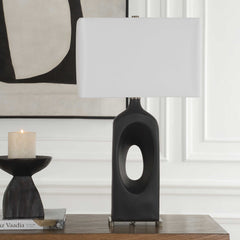 Void Matte Black Table Lamp - Ornate Home