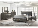 Voleta Gray 5 Pc. Queen Bedroom Set w/ 2NS - Ornate Home