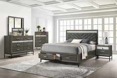 Voleta Gray Nightstand - Ornate Home
