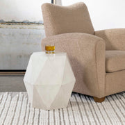 Volker White Geometric Accent Table - Ornate Home