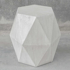 Volker White Geometric Accent Table - Ornate Home