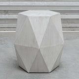 Volker White Geometric Accent Table - Ornate Home
