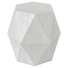 Volker White Geometric Accent Table - Ornate Home