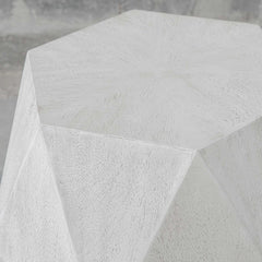 Volker White Geometric Accent Table - Ornate Home