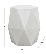 Volker White Geometric Accent Table - Ornate Home