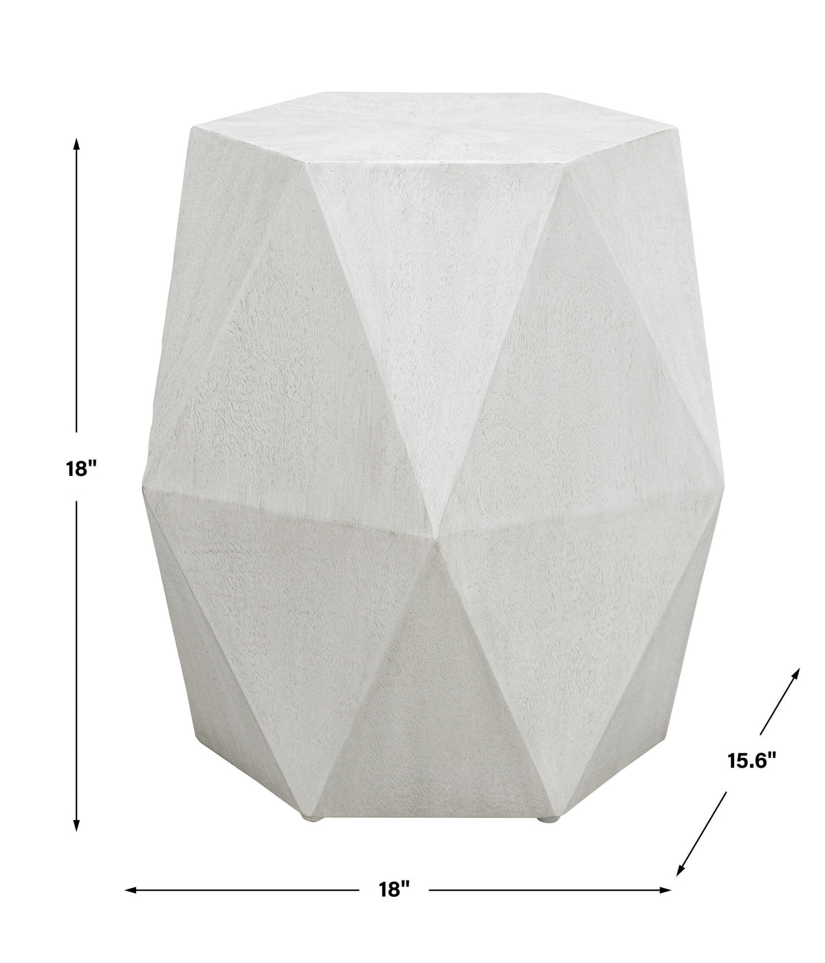 Volker White Geometric Accent Table - Ornate Home