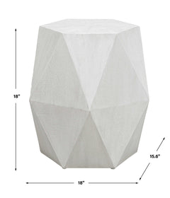 Volker White Geometric Accent Table - Ornate Home
