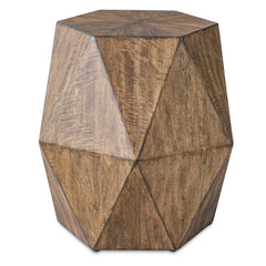 Volker Woodtone Honey Geometric Accent Table - Ornate Home