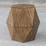 Volker Woodtone Honey Geometric Accent Table - Ornate Home