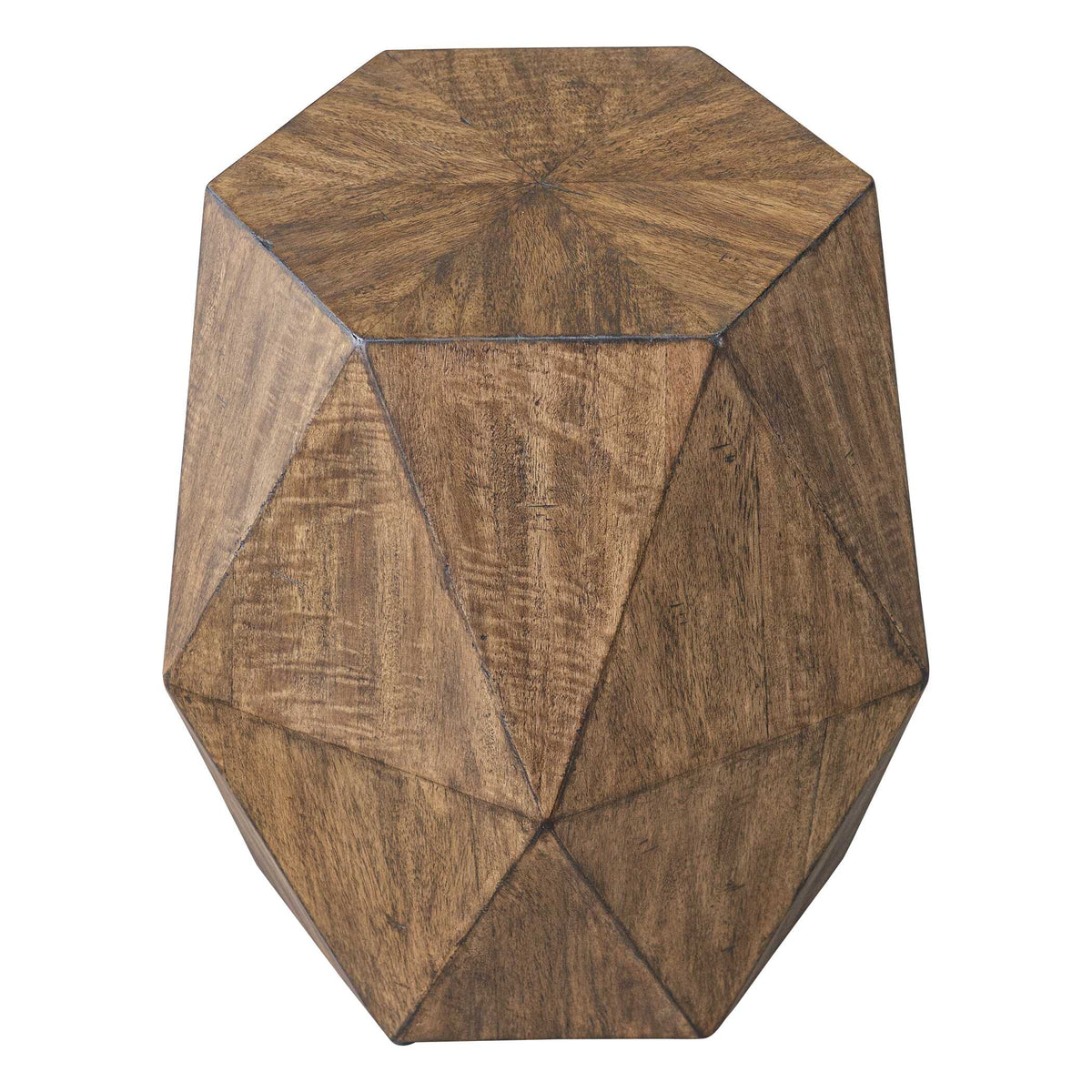 Volker Woodtone Honey Geometric Accent Table - Ornate Home