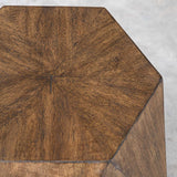 Volker Woodtone Honey Geometric Accent Table - Ornate Home