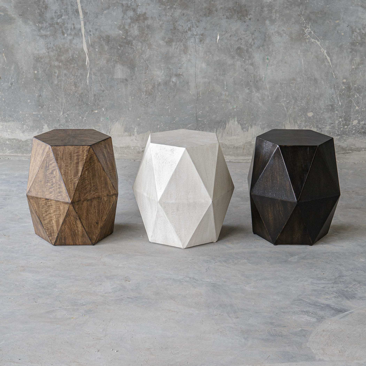Volker Woodtone Honey Geometric Accent Table - Ornate Home