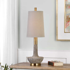 Volongo Ivory Stone Buffet Lamp - Ornate Home