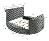 Voltare Gray King Bed w/ Fireplace and TV Lift - Ornate Home