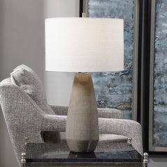 Volterra Taupe-Gray Table Lamp - Ornate Home