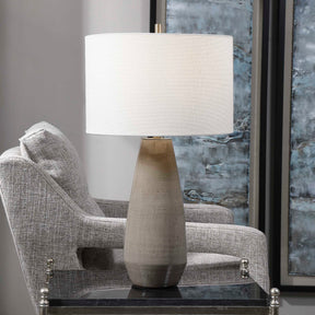 Volterra Taupe-Gray Table Lamp - Ornate Home