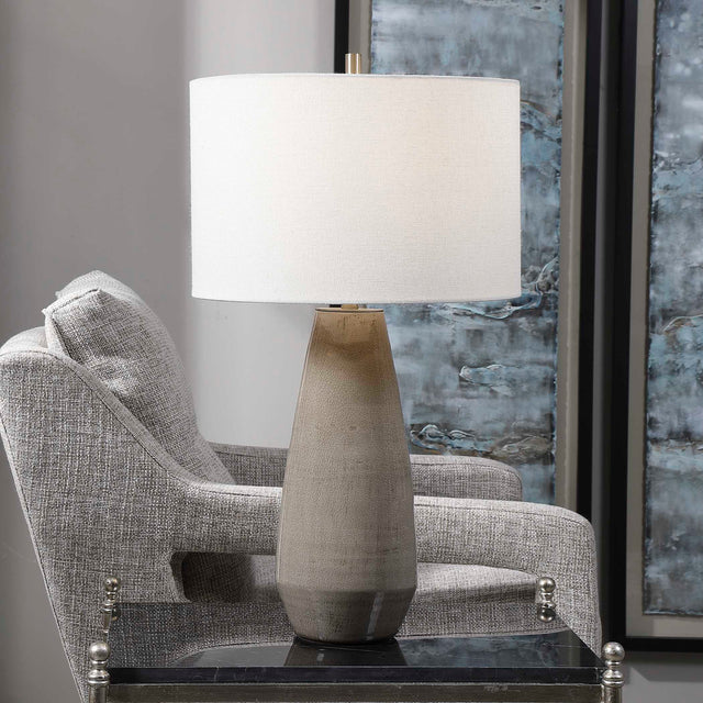 Volterra Taupe-Gray Table Lamp - Ornate Home